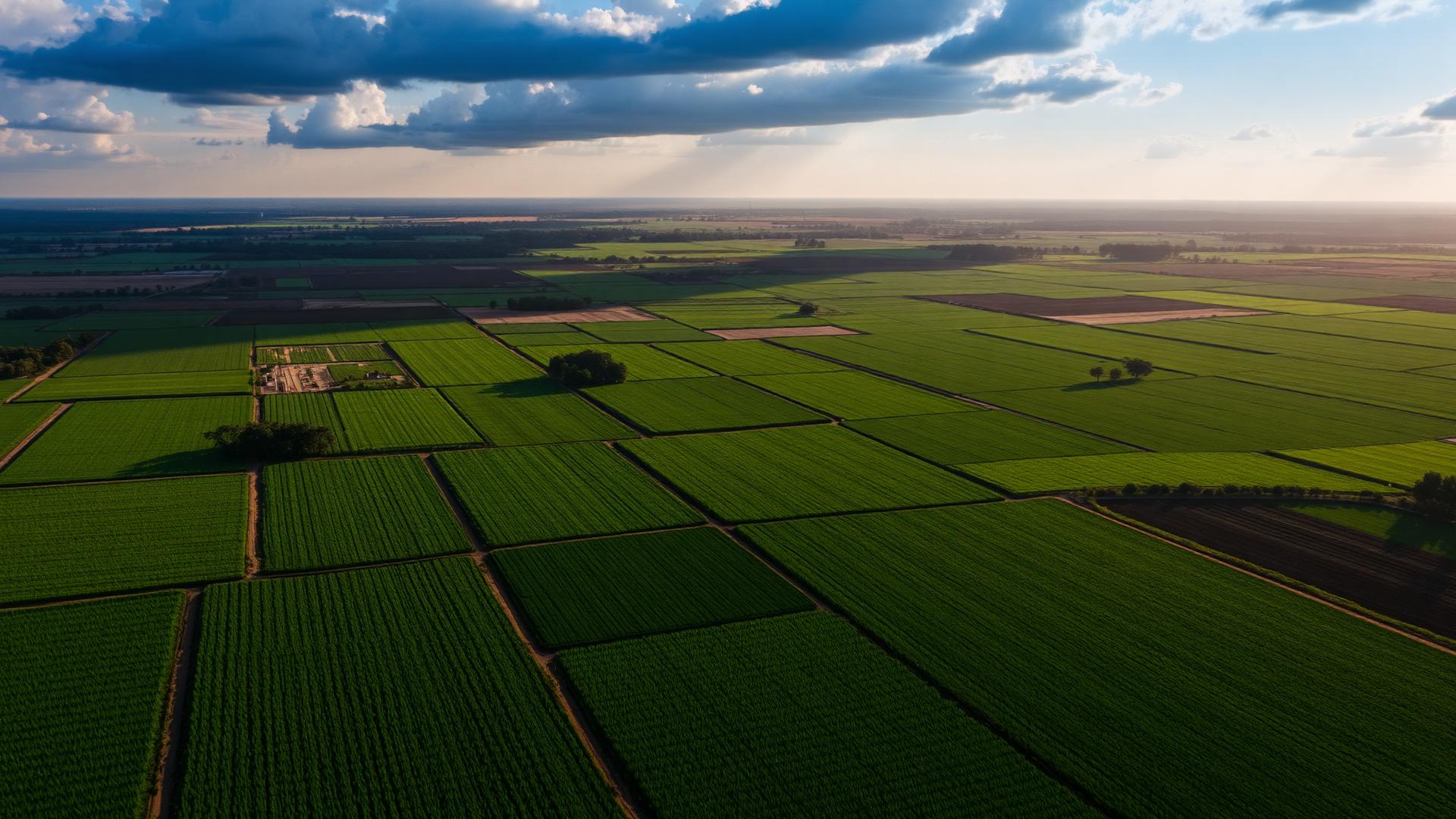 Vista aérea de lavouras no Mato Grosso